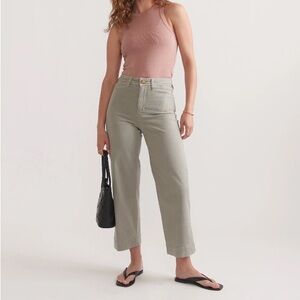 MARINE LAYER Bridget Wide Leg Crop PANT BOTTOM CROP LEG 8 Petite W/measurements